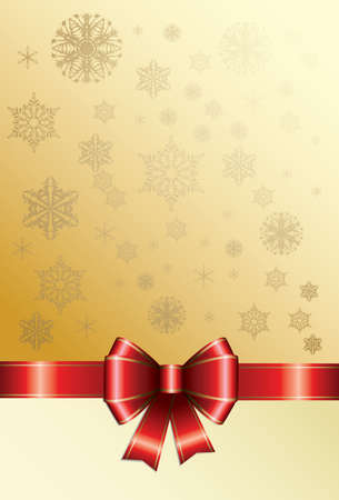 Christmas decoration in gold with bowのイラスト素材