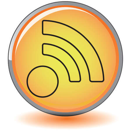 RSS Feed gloss isolated on whiteのイラスト素材