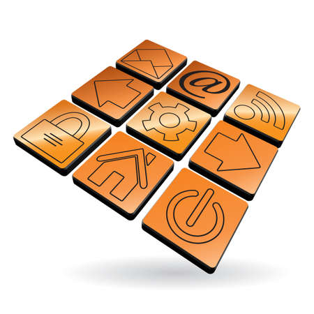 3d keyboard isolated on white with shadowのイラスト素材