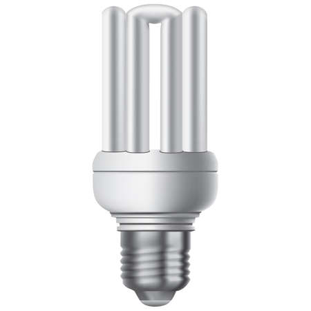 Energy saving bulb isolated on white.のイラスト素材
