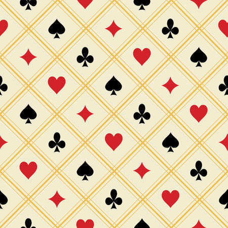 Card sign black and red retro seamlessのイラスト素材