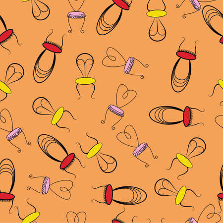 Metal chair vintage seamless vectorのイラスト素材