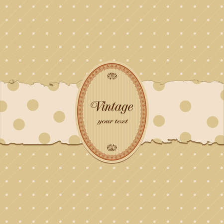 Vintage invitation label vector with backgroundのイラスト素材