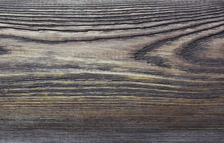 texture of old wooden brown Board close up