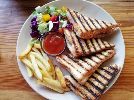 Tuna Sandwich This is a Mediterranean tuna sandwich. grilled and garnished with fresh salad and...