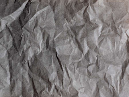 Crumpled gray paper. Paper texture. copy spase, top view.の写真素材