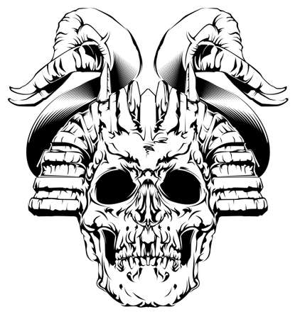 Goat Skullのイラスト素材