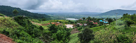 mountains panorama, at thailandの写真素材