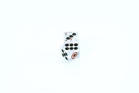 dice Clear on white backgroundの写真素材