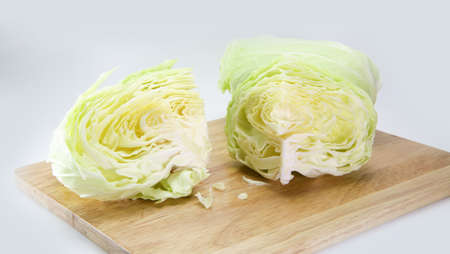 white Collard placed on block., white backgroundの写真素材