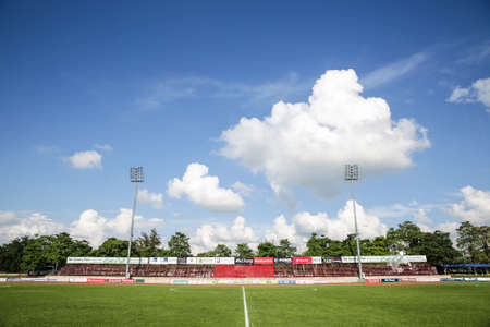 landscape of Khonkaen United Football field.のeditorial素材