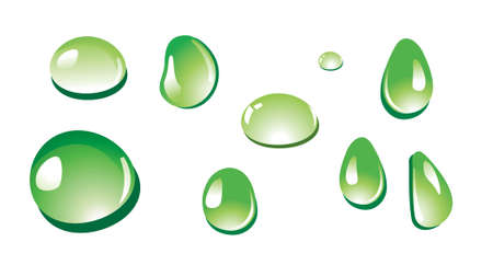 GREEN WATER drop.,Element for designのイラスト素材
