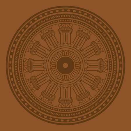 The circle of Doctrine Buddha., Buddha LOGO.のイラスト素材