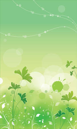 GREEN floral style textures with spaceのイラスト素材
