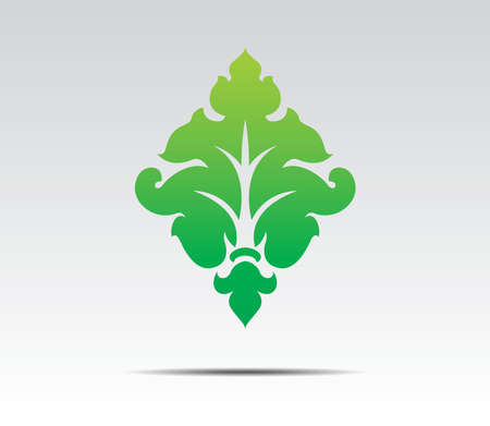 Green Floral elements2のイラスト素材