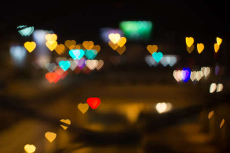 city of love. Heart bokehの写真素材