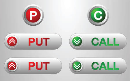 Three red and three green call button for icon design, cconcept option design.の素材 [FY31097929077]