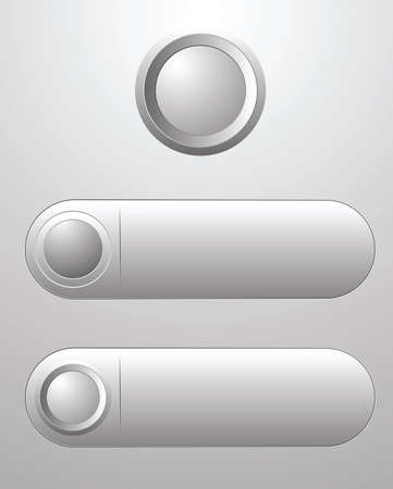 Three white blank button for icon design, element for design. Three white blank button for icon design, element for design.