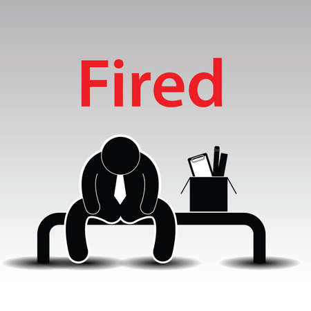 A man Fired icon.のイラスト素材