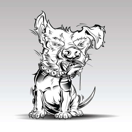 Angry dogのイラスト素材