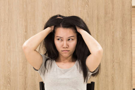 split my hair., a girl Explore hair.