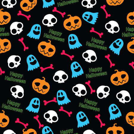 Cute Halloween pattern., Halloween content.のイラスト素材