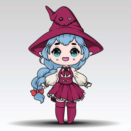 Cute witch Halloween., Halloween content.のイラスト素材