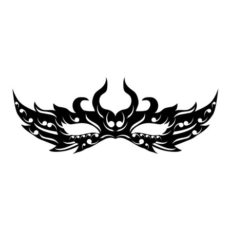 Black carnival mask icon. Simple illustration of black carnival mask vector icon for webのイラスト素材