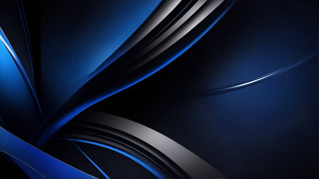 Dark blue abstract background with stripes and lines. 3d illustrationの素材