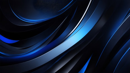 Blue metallic background with some smooth lines in it.の素材