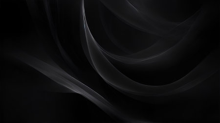Abstract black background with smooth lines. Illustration for your design.の素材