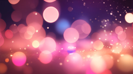 Abstract bokeh background. Colorful defocused lights background.の素材
