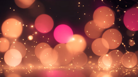Abstract bokeh background. Festive defocused lights background.の素材