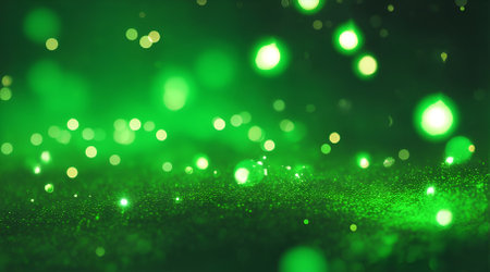 green glitter vintage lights background. defocused. abstract bokehの素材