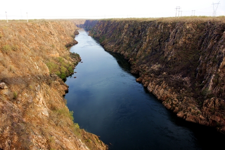 The SÃ£o Francisco river runs through several Brazilian states.の写真素材