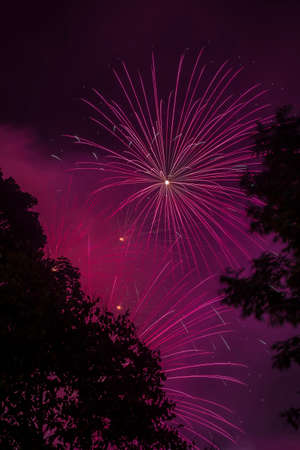 Fireworks display at Niagara Falls.の写真素材
