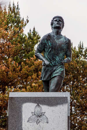 Terry Fox Memorial and Lookout in the outskirts of Thunder Bay.のeditorial素材