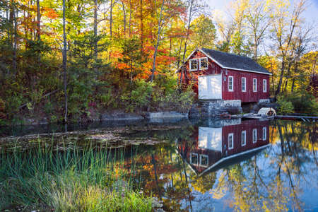 Morningstar Mill on an autumn day.のeditorial素材