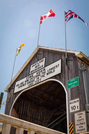 The longest covered bridge in the world, Hartland Bridge, New Brunswick, Canada.