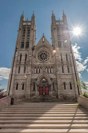 Exterior of the Basilica of Our Lady Immaculate in Guelph, Ontario, Canada.の写真素材