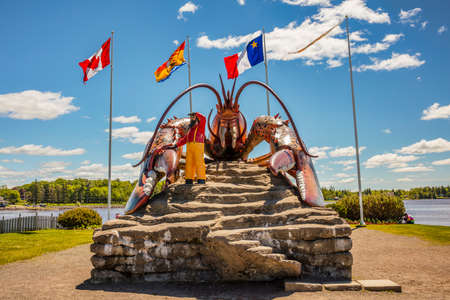 Lobster Capital of the World, Shediac is a Canadian town that boasts "The World's Largest Lobster" weighing in at 90-tonnes.のeditorial素材