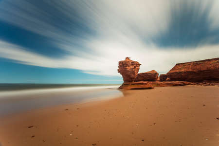 Thunder Cove Sea Arch and Flowerpot Rockの写真素材