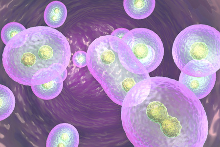 3D Cell Floatingの写真素材