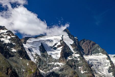Mountain peak in sunny weatherの写真素材