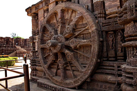 Stone wheel in Konarak, Indiaのeditorial素材