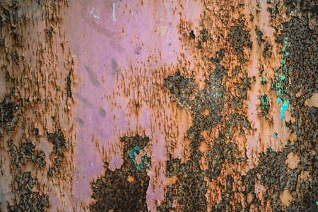 Rust texture of old steel door for background.