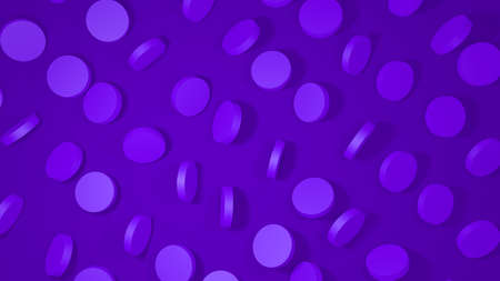 3D rendering, Abstract modern geometric shape with purple color, graphic design for background.の写真素材