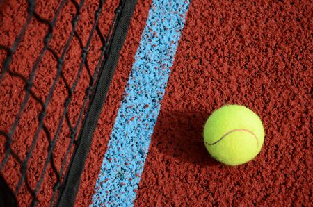 Tennis ball and linesの写真素材