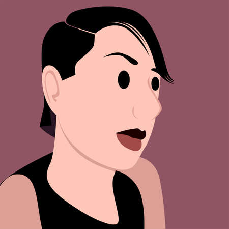 Girl big eyesのイラスト素材