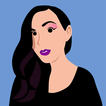 Fashion beauty woman faceのイラスト素材